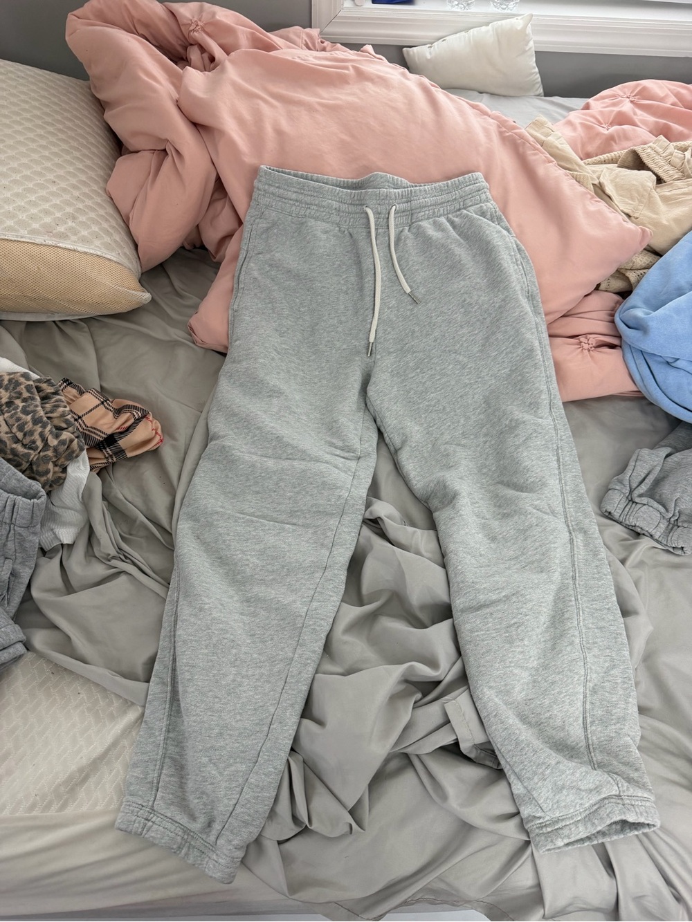 aerie Light Grey Kids' Sweatpants with Drawstring